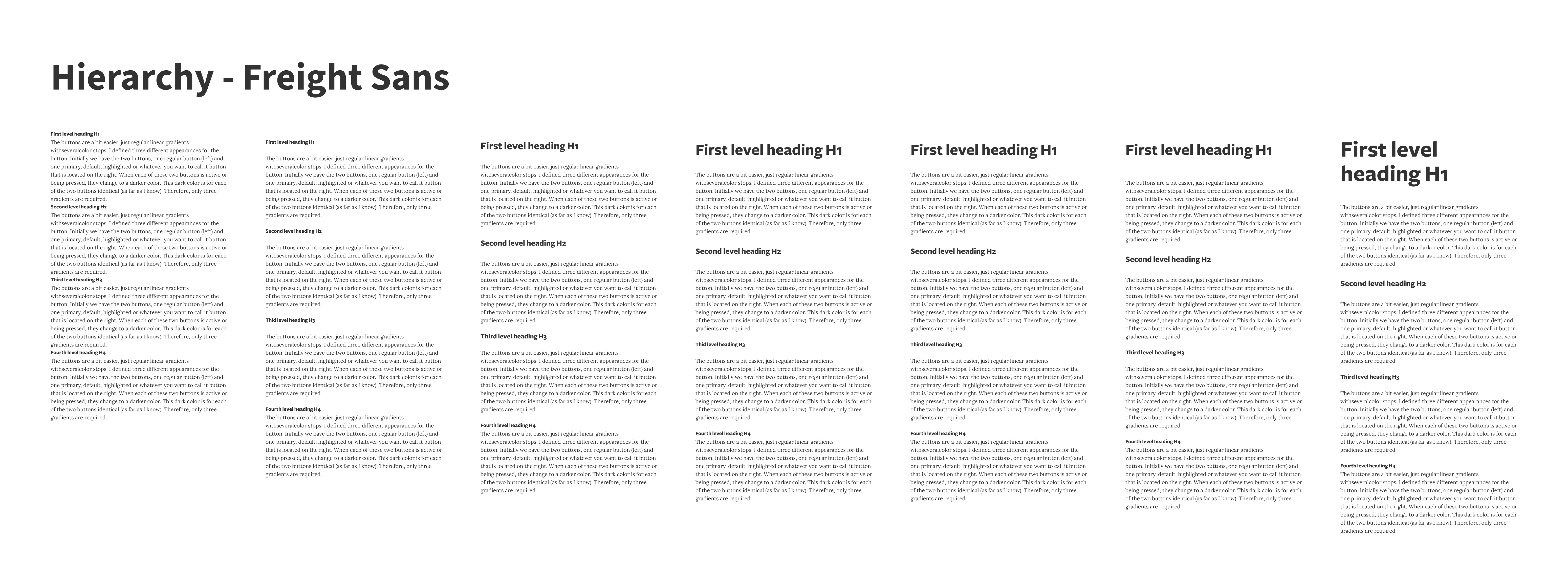 Freight Sans Hierarchy Freight Sans Hierarchy